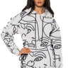 Front View Brooklyn Abstract Scuba Sweatshirt Dress