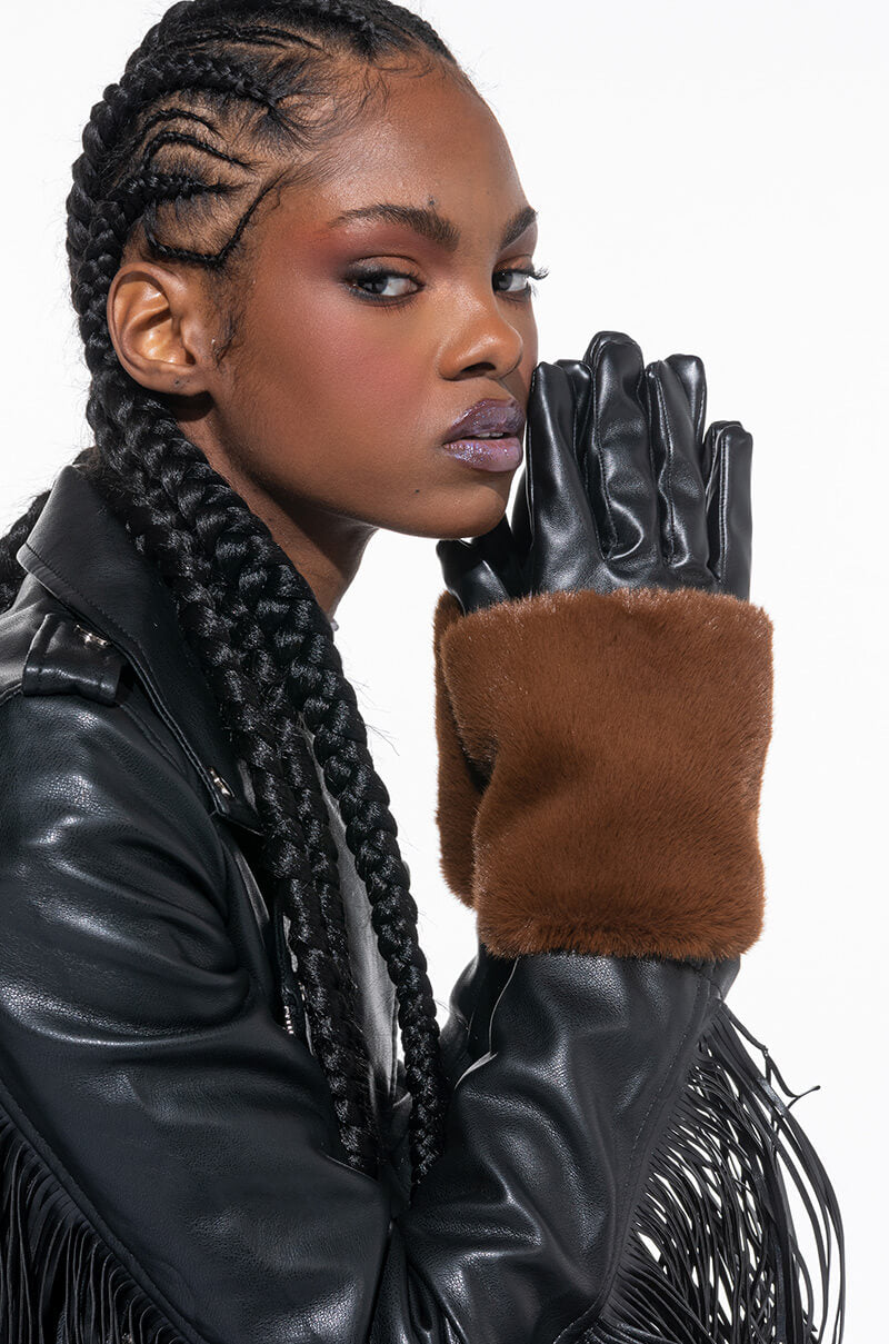 Front View Brown Bear Centric Gloves