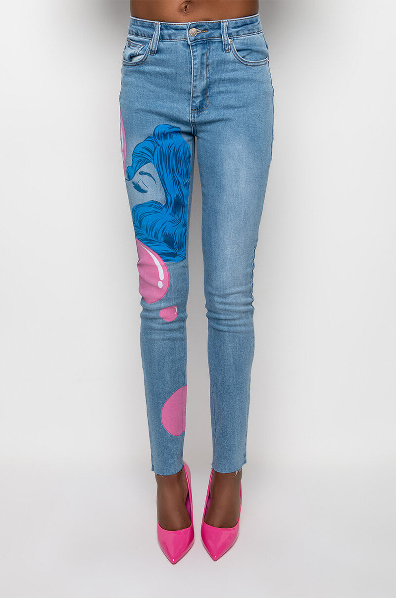 Detail View Bubble Gum Skinny Jeans