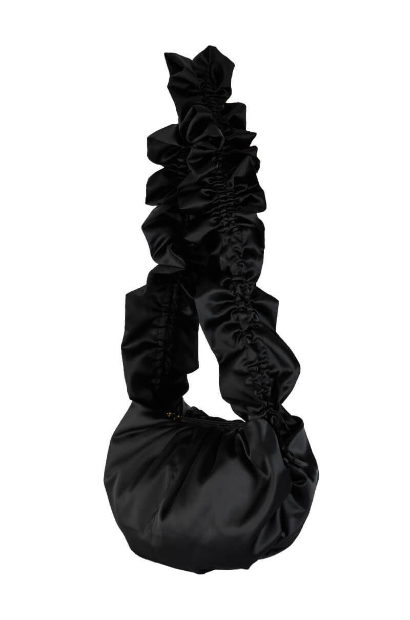 Back View Bubble Pop Electric Satin Shoulder Bag