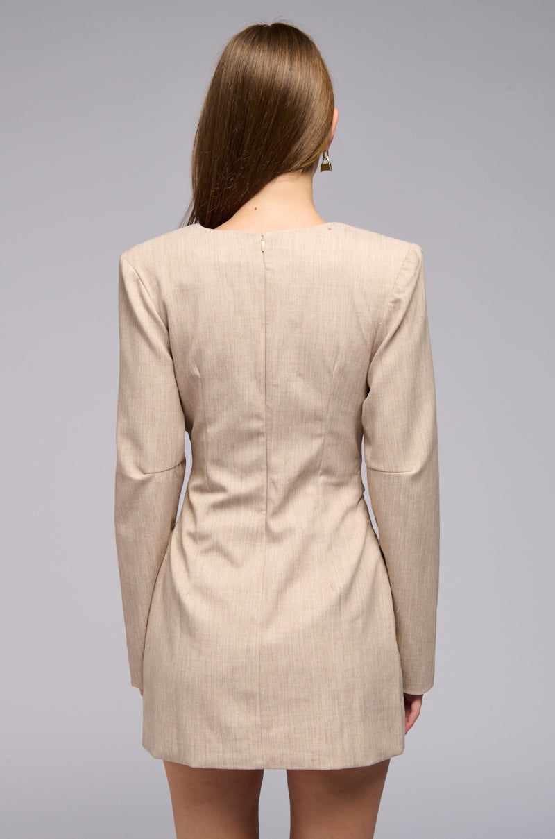 Full View Buckle Up Baby Suiting Mini Dress 4