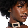 Front View Buckle Up Bling Choker