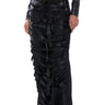 Front View Buckle Up Maxi Skirt