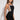 Front View Buckle Up Rhinestone Detail Bandage Dress