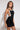 Front View Buckle Up Rhinestone Detail Bandage Dress