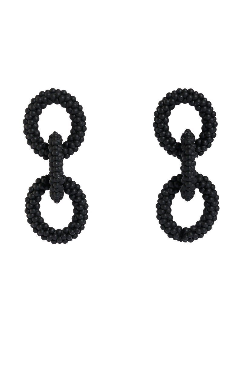 Side View Bumpy Ride Drop Earring In Black