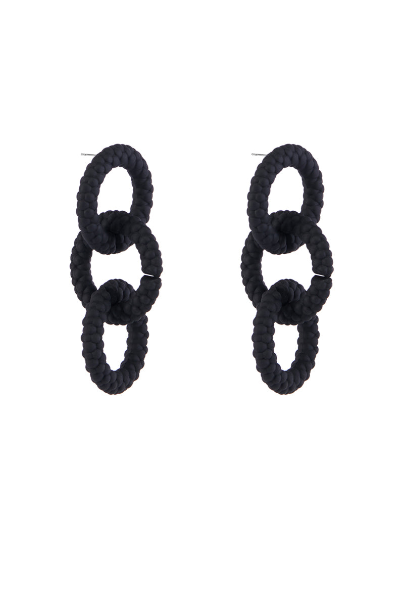 Back View Bumpy Ride Earring In Black