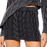 Side View Bundled Up Chunky Knit Mini Skirt