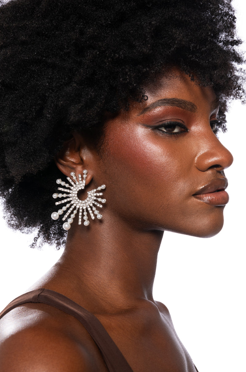 Front View Burst Your Bubble Embellished Statement Studs