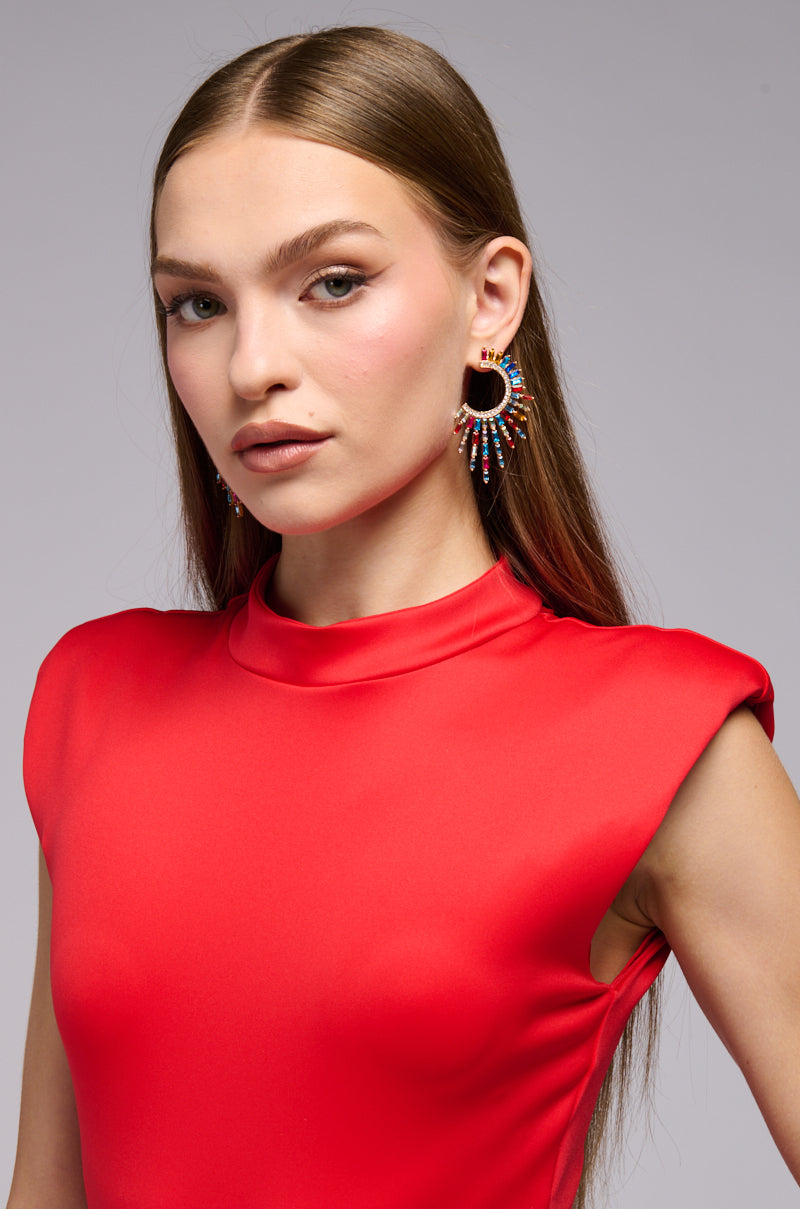 Front View Bursting With Love Earring