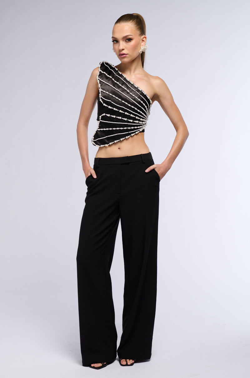 Extra View Butterfly Dreams One Shoulder Satin Top 6