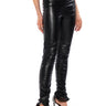 Front View Buttery Ruched Faux Leather Leggings