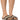 Front View Cabana Bound Flat Sandal In Hazelnut