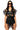 Front View Caged Pu Moto Vest With Front Drape