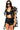 Extra View Caged Pu Moto Vest With Front Drape