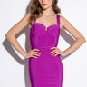 Front View California Girls Bandage Knit Bustier Tank Dress