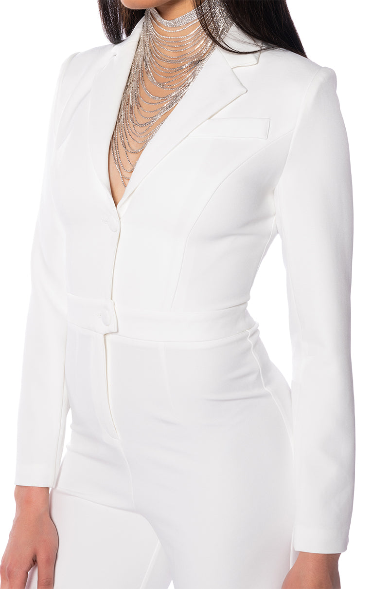 Full View Calista Long Sleeve Blazer Jumpsuit view 5