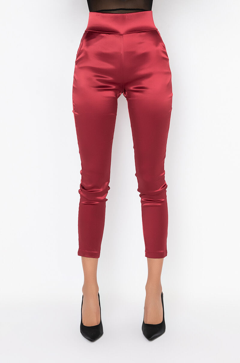Front View Call Me Baby Satin Trouser
