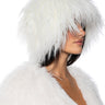 Front View Call Me Crazy Faux Mohair Bucket Hat In Ivory