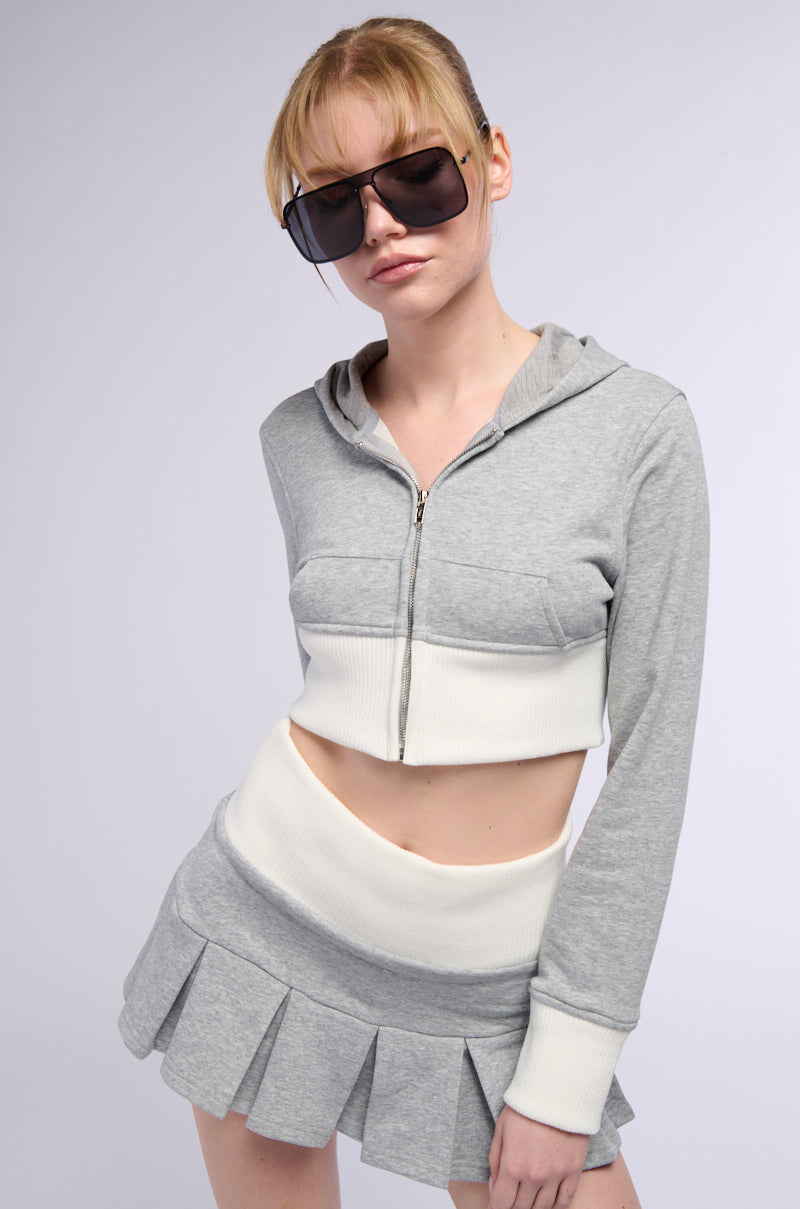 CALL ME MAYBE CROPPED ZIP UP SWEATSHIRT view 0
