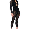 Front View Call Me Sheer Paisley Cutout Jumpsuit