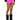 Front View Callie Faux Leather Short In Pink