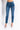 Front View Camila High Waisted Rhinestone Slit Jeans in Medium Blue Denim