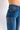 Detail View Camila High Waisted Rhinestone Slit Jeans in Medium Blue Denim