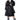 Front View Camping Tufted Puffer Coat In Black