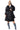 Front View Camping Tufted Puffer Coat In Black