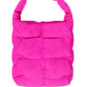 Side View Camping Tufted Puffer Tote In Pink