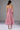 Back View Candy Girl Sleeveless Applique Midi Dress In Pink