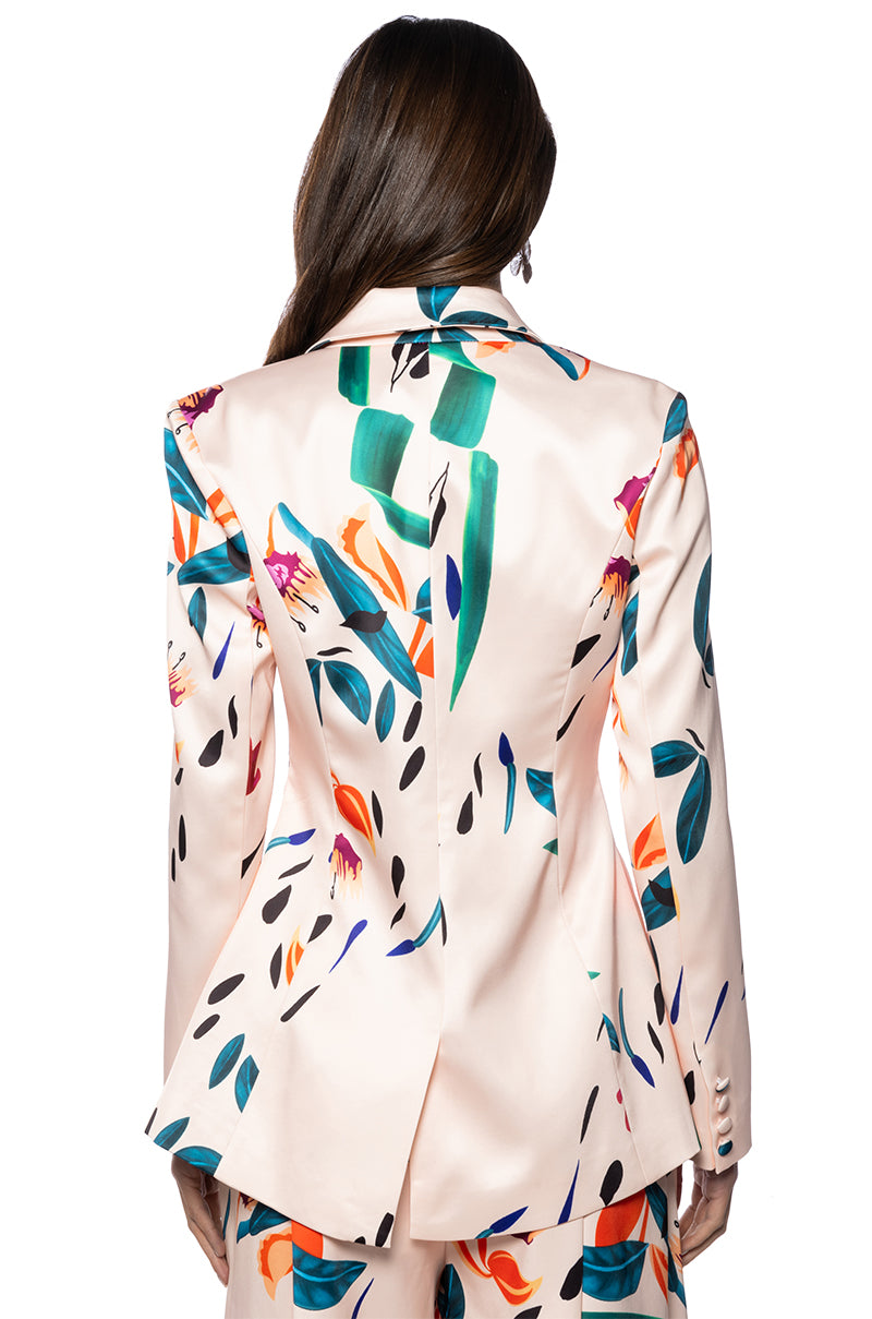 Extra View Candy Rain Satin Blazer