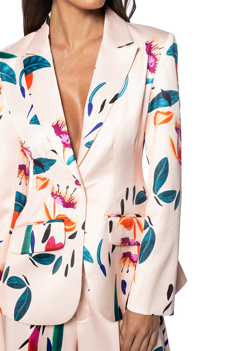 Extra View Candy Rain Satin Blazer