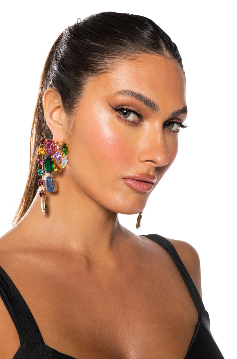 Front View Candyland Gem Drop Earrings