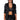 Front View Cant Be Tamed Faux Leather Blazer In Black 