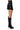 Extra View Cant Be Tamed Faux Leather Mini Wrap Skirt In Black