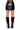 Extra View Cant Be Tamed Faux Leather Mini Wrap Skirt In Black