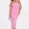 Front View Cant Get Enough Extra Ruched Midi Dress