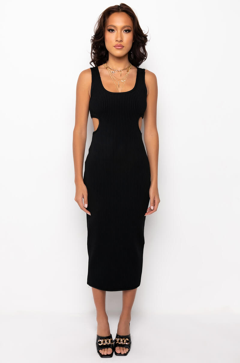 Side View Cant Miss Me Bandage Maxi Dress With Open Back