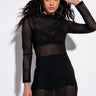 Front View Cant Move On Mini Mesh Dress