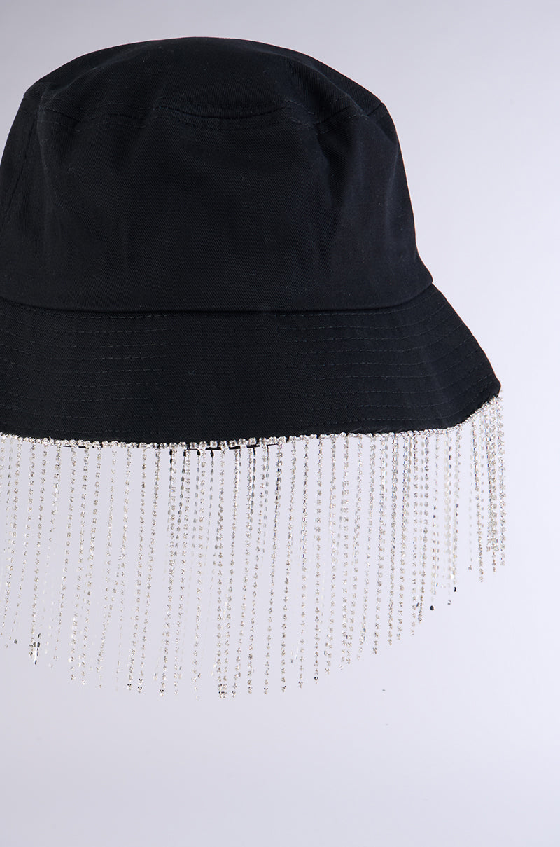 Back View Cant See Thru My Diamonds Bucket Hat In Black 1