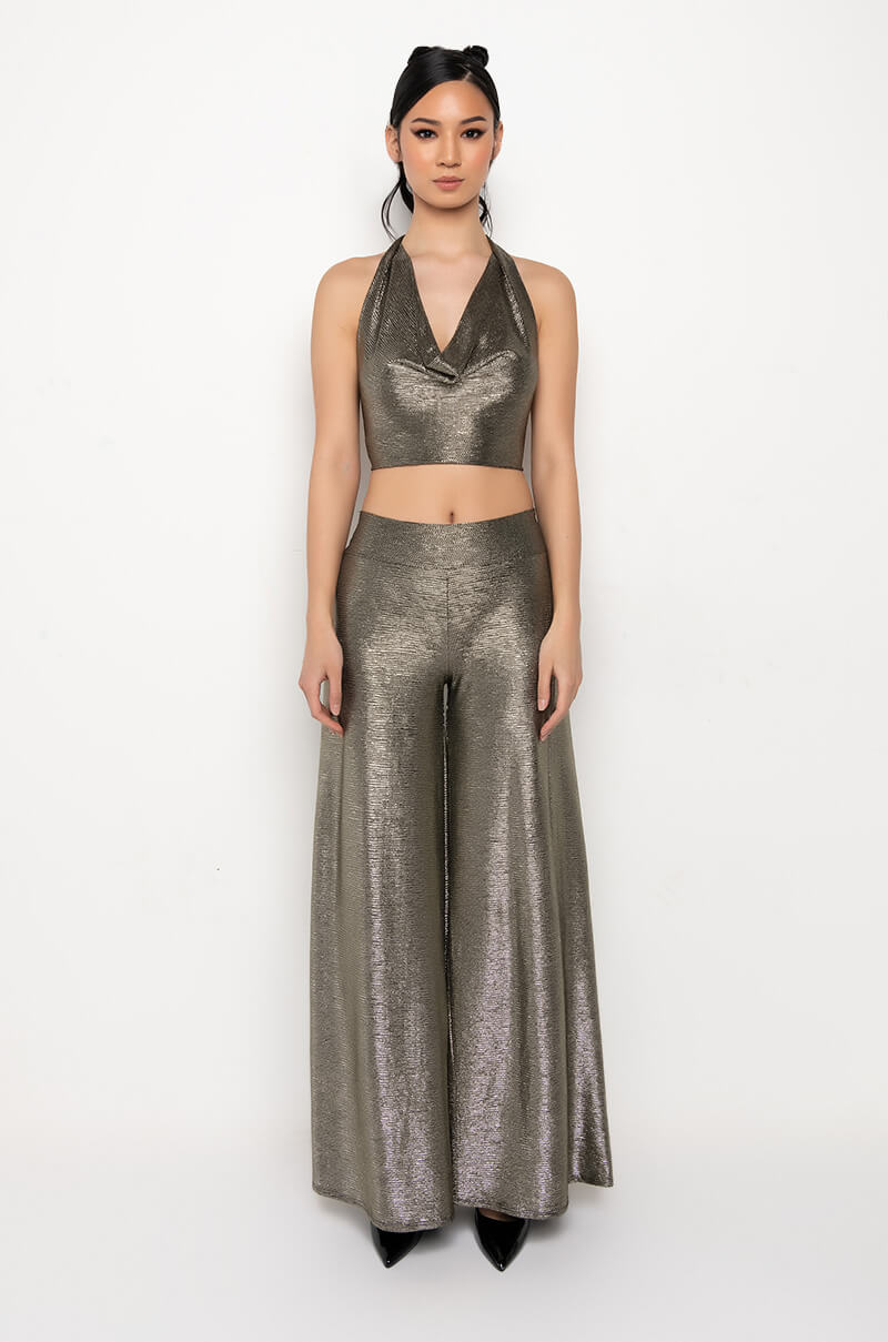 Extra View Cant Top Wont Stop Wide Leg Palazzo Pants