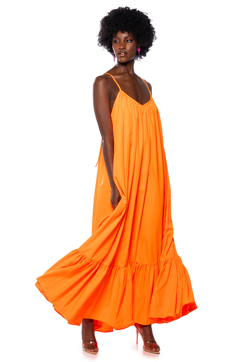 orange sun dress CAPRI MAXI SUN DRESS IN ORANGE – AKIRA