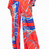 Front View Capri Satin Wide Leg Pant