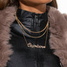 Front View Capricorn Layer Necklace