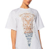 Front View Cara Lace Panel Tshirt In White