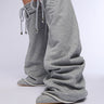 Front View Cario Grey Sweatpant Boot