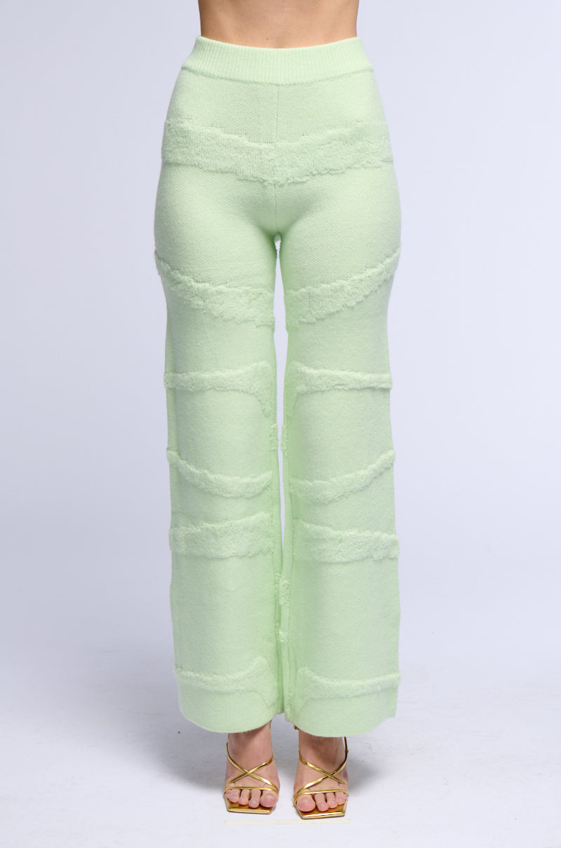 Detail View Carissa Cozy Knit Wide Leg Pant 3