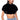 Front View Carissa Mock Neck Cropped Fur Shirt In Black